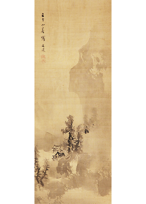 【販売特販】掛軸・谷文晁（1763～1841）・人物図・江戸後期の南画家・号は画学斎 人物、菩薩