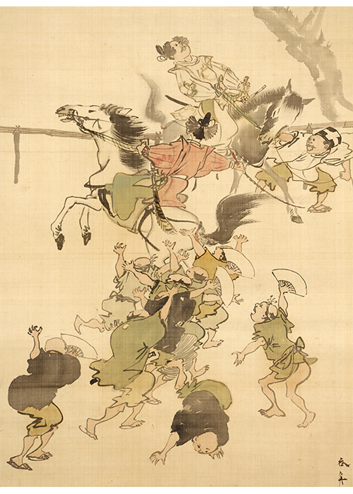 【都屋】大原呑舟 秋景山水図 屏風 紙本肉筆 師 柴田義董 父 大原呑響 日本画