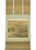 [:ja]沖一峨　月下群雁図[:en]Oki Ichiga / Wild geese in the moonlight[:]