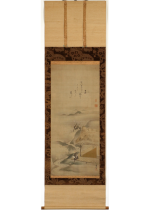 [:ja]備前岡山藩第三代 池田継政賛 狩野周信画　吉田兼好像画賛[:en]Painted by Ikeda Tsugumasa, inscription by Kano Chikanobu / Portrait of Yoshida Kenko and Calligraphy[:]