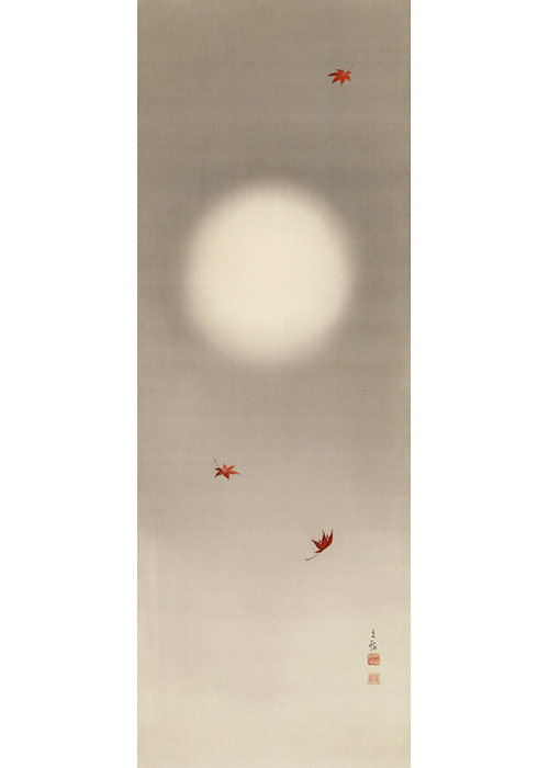 今井景樹 朧月散紅葉図 | 古美術瀬戸