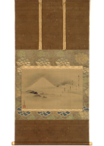 [:ja]土佐光起　富士画賛[:en]Tosa Mitsuoki / Mt Fuji and Calligraphy[:]