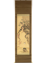 [:ja]山本梅逸　紅桃双燕[:en]Yamamoto Baiitsu / Red peach blossoms and Two Swallows[:]