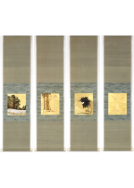 [:ja]木村武山　四季金地小色紙 四幅対[:en]Kimura Buzan / 4 Hanging scrolls (Four seasons)[:]