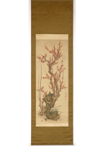 [:ja]菅井梅関　紅梅石蘭図[:en]Sugai Baikan / Red plum blossoms, orchid and stone[:]