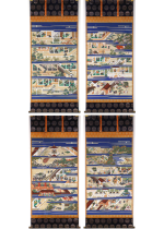 [:ja]文化五年達如上人裏書 親鸞上人御絵伝 四幅対[:en]4 Hanging scrolls (The life of Shinran)[:]