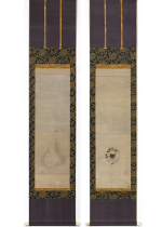 [:ja]狩野安信　前猫後兎 双幅[:en]Kano Yasunobu / Two hanging scrolls of a cat and a rabbit[:]