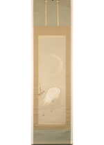 [:ja]石崎光瑶　朧月白鷺[:en]Ishizaki Koyo / Hazy moon and an egret[:]