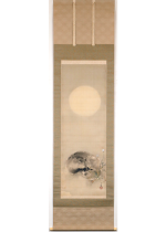 [:ja]西村五雲　朧夜睡狸図[:en]Nishimura Goun / Raccoon dog sleeping under the hazy moon[:]