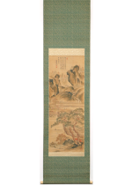 [:ja]広瀬台山画 井岡桜仙賛　秋景山水図[:en]Painted by Hirose Taizan, inscription by Ino’oka Ousen / Autumn Landscape[:]