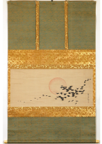 [:ja]浮田一蕙　旭日群鴉図 大幅[:en]Ukita Ikkei / Rising sun and a flock of crows[:]