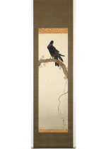 [:ja]木村武山　孤月柳烏図[:en]Kimura Buzan / Crow and Willow under the Moon[:]