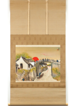 [:ja]橋本関雪　水郷図 大幅[:en]Hashimoto Kansetsu / Waterside Village[:]