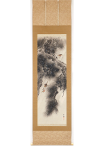 [:ja]今尾景祥　老松吹雪群禽図[:en]Imao Keisho / Birds and an old pine in blowing snow[:]