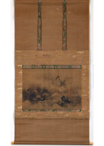 [:ja]狩野尚信　龍沙川文珠弘法図[:en]Kano Naonobu / Manjushri and Kukai in Ryusagawa-river[:]