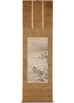 [:ja]室町桃山期 梅花三猿図[:en]Muromachi-Momoyama period / Plum and three wise monkeys[:]