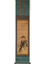 [:ja]岸駒画 由良箕山賛　張仲景像[:en]Painted by Ganku, inscription by Yura Kizan / Portrait of Zhang Zhongjing[:]